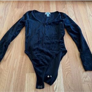 Vintage Betty Blue Black Long Sleeve One Piece body suit women’s medium
